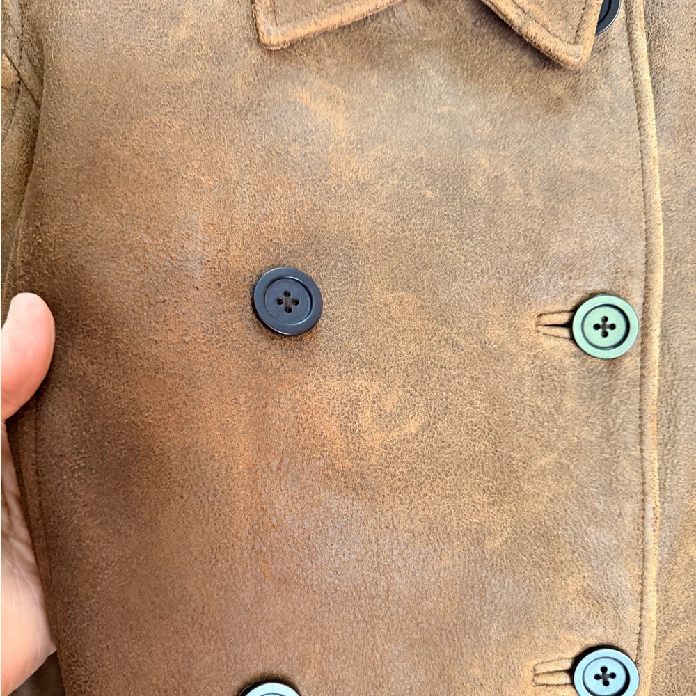Gorgeous SUNDANCE leather Double-Breasted coat - Picture 13 of 13